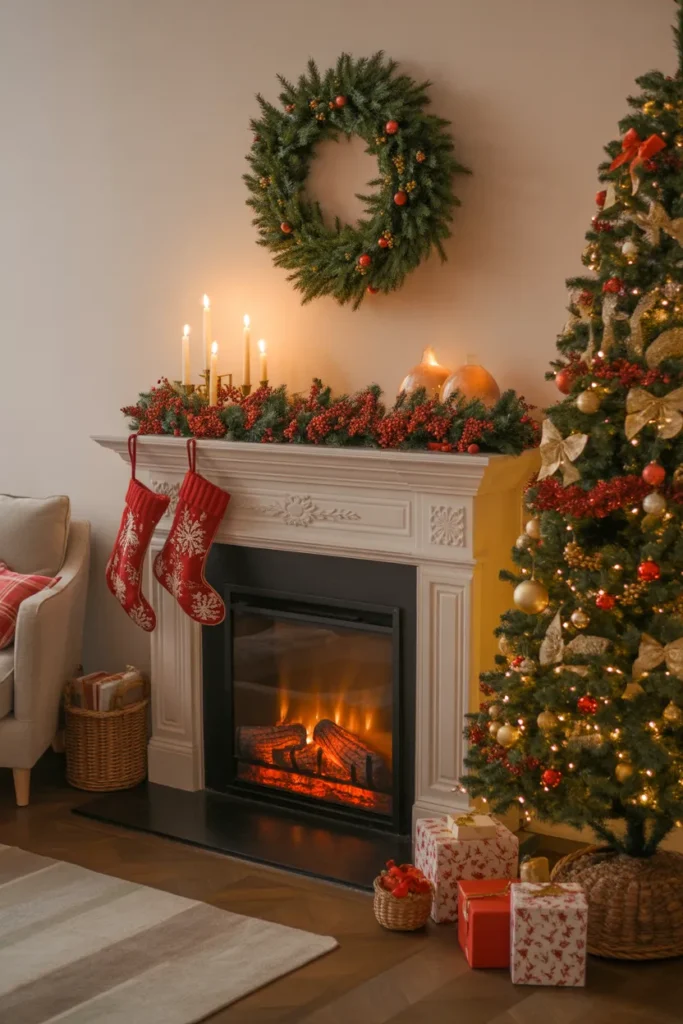 22 Cozy Christmas Fireplace Ideas You’ll Love 2 1 91