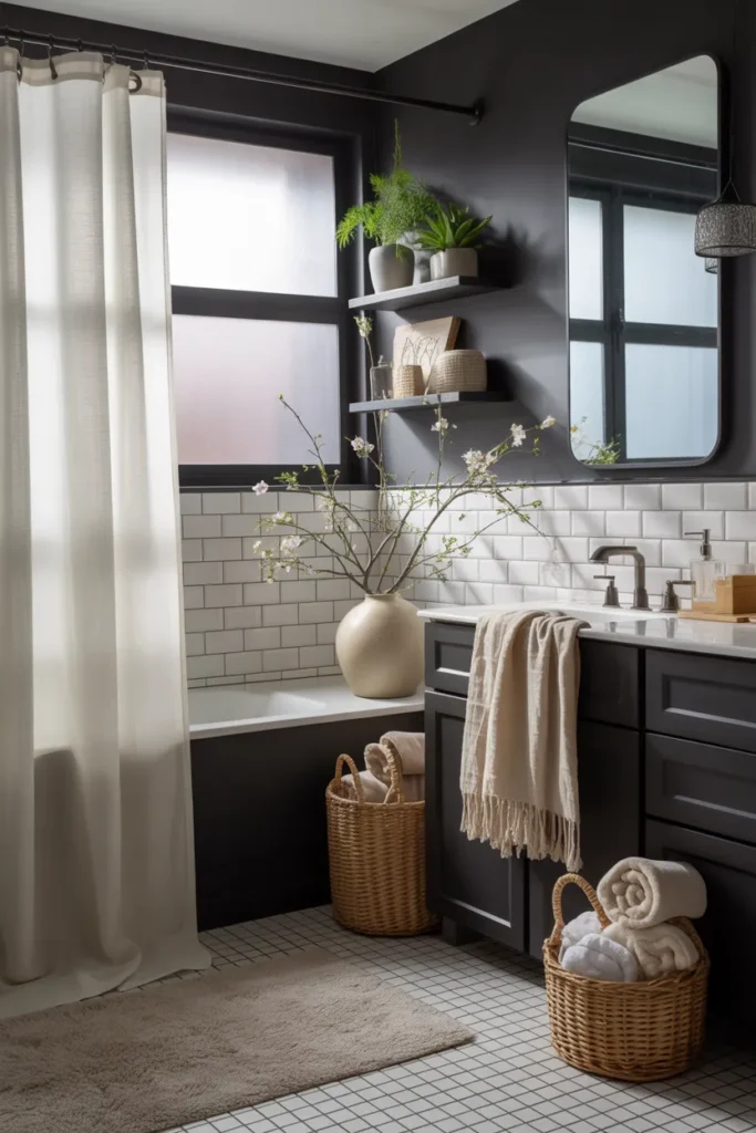 24 Spring Black and White Bathroom Ideas for 2026 13 12 1