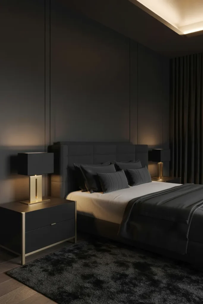25 Black Bedroom Ideas That Feel Classy and Calm (2026) 18 17 41