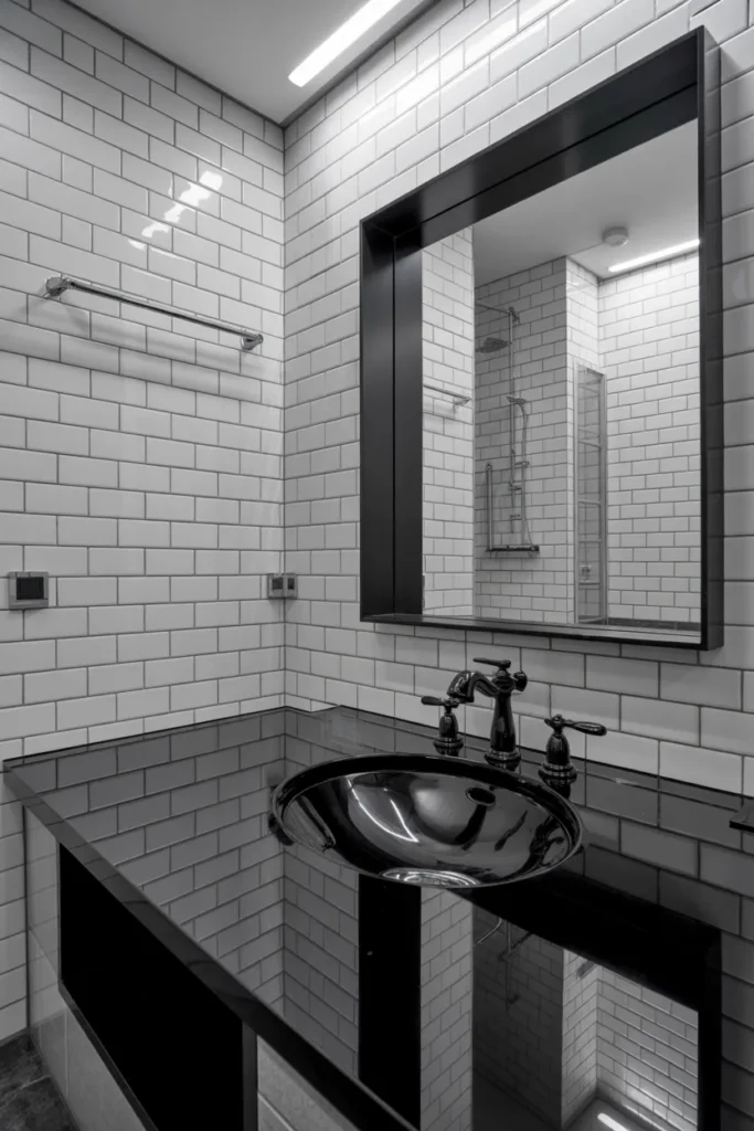 24 Spring Black and White Bathroom Ideas for 2026 20 19 1