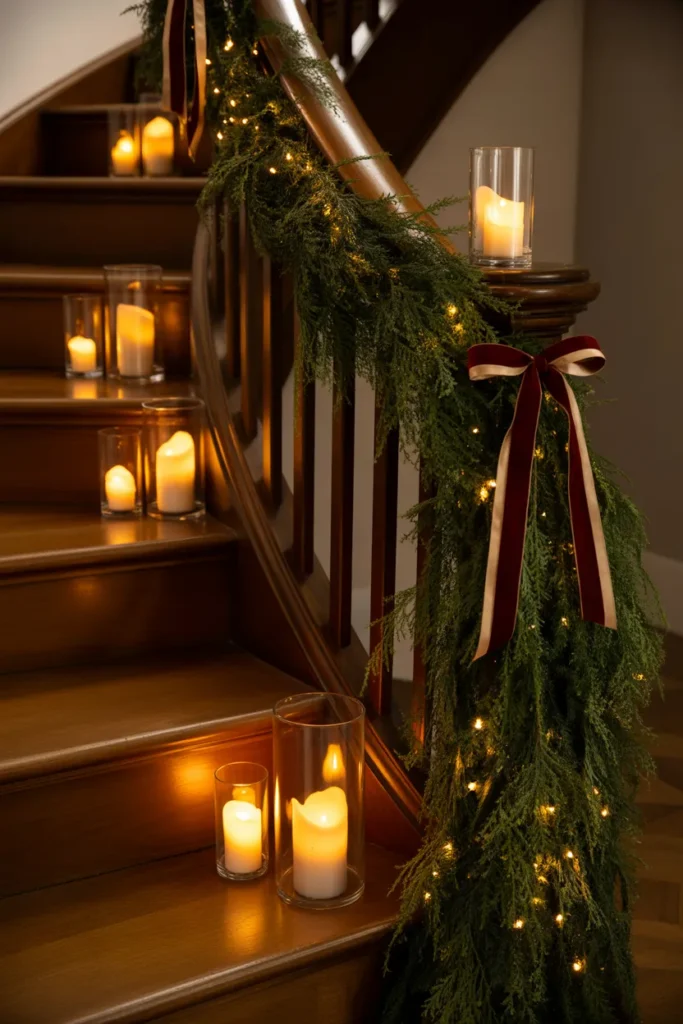 21 Christmas Staircase Decorating Ideas That Wow 20 19 91