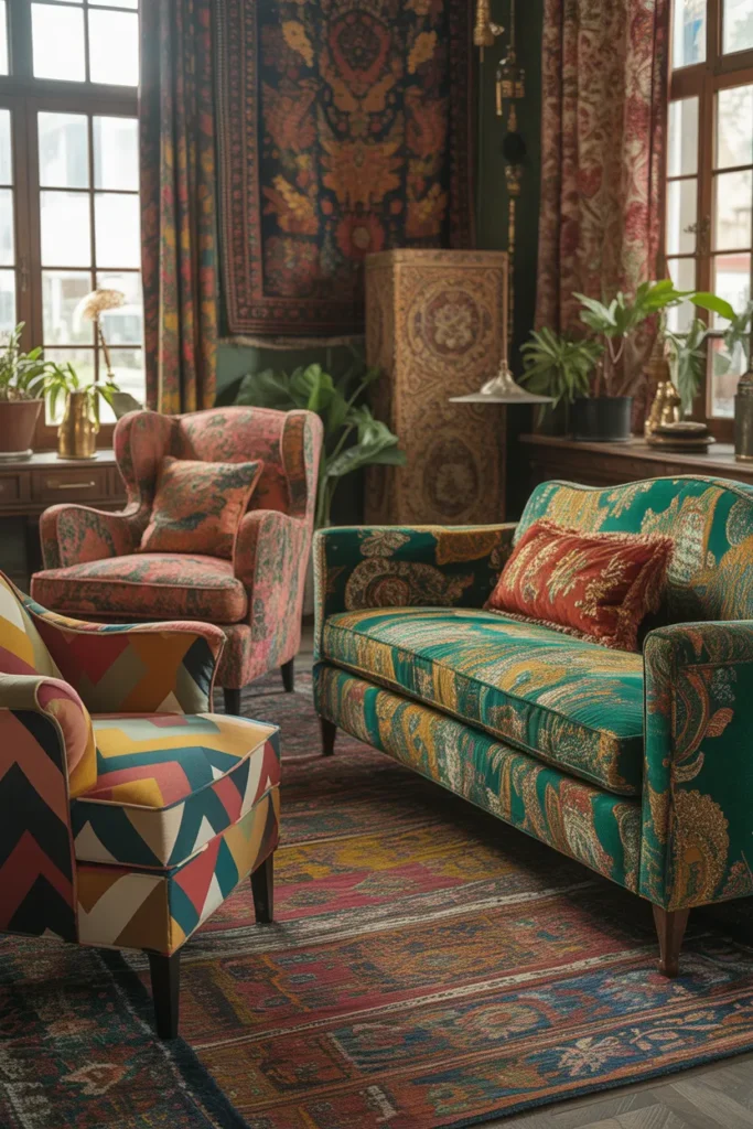22 Maximalist Living Room Ideas with Bold Personality 20 19 95
