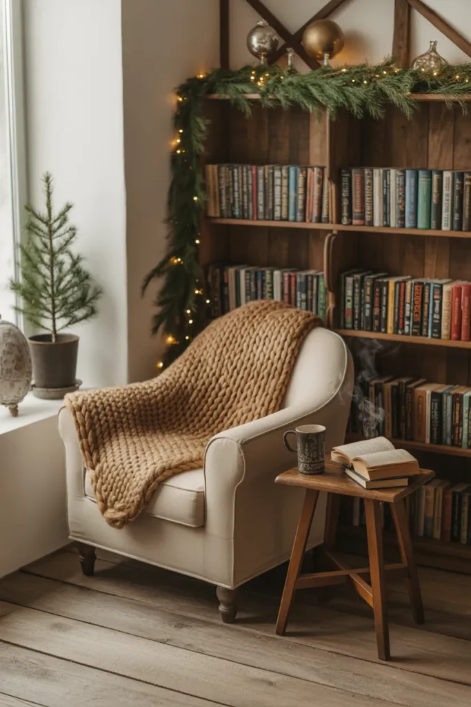 24 Christmas Reading Nook Ideas for Cozy Evenings 20 19 96