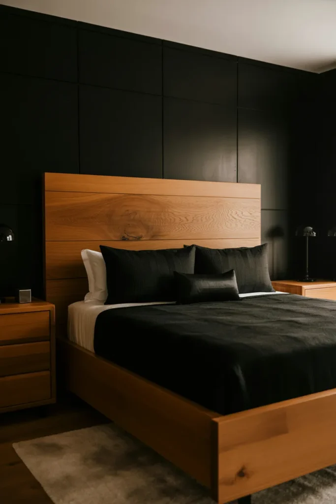 25 Black Bedroom Ideas That Feel Classy and Calm (2026) 3 2 41