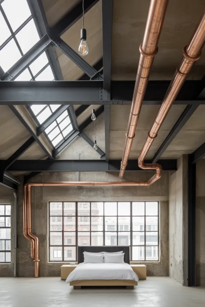 25 Industrial Chic Loft Bedroom Design Ideas 21 20 86