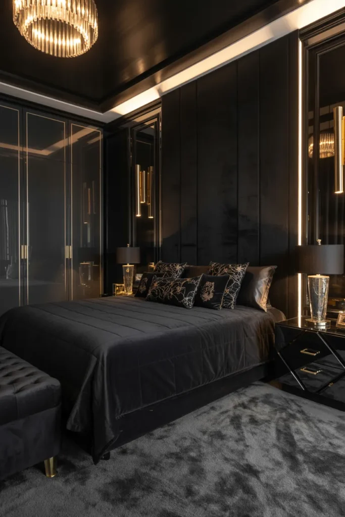 25 Black Bedroom Ideas That Feel Classy and Calm (2026) 4 3 41