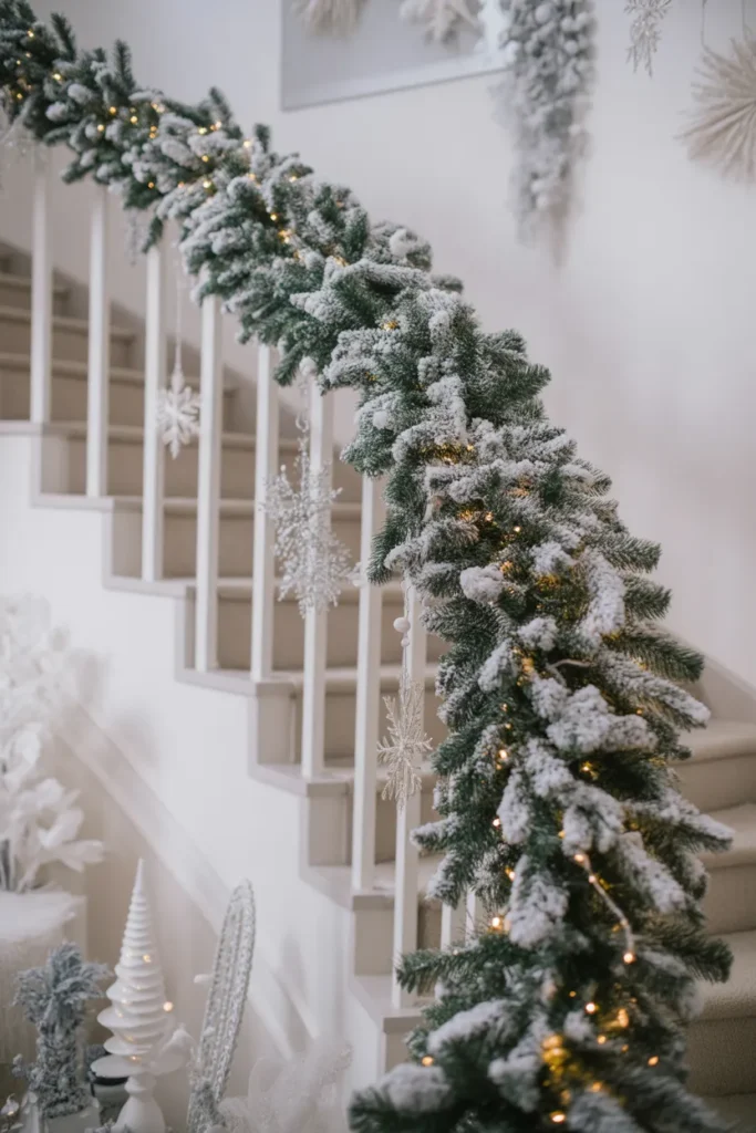 21 Christmas Staircase Decorating Ideas That Wow 7 6 91