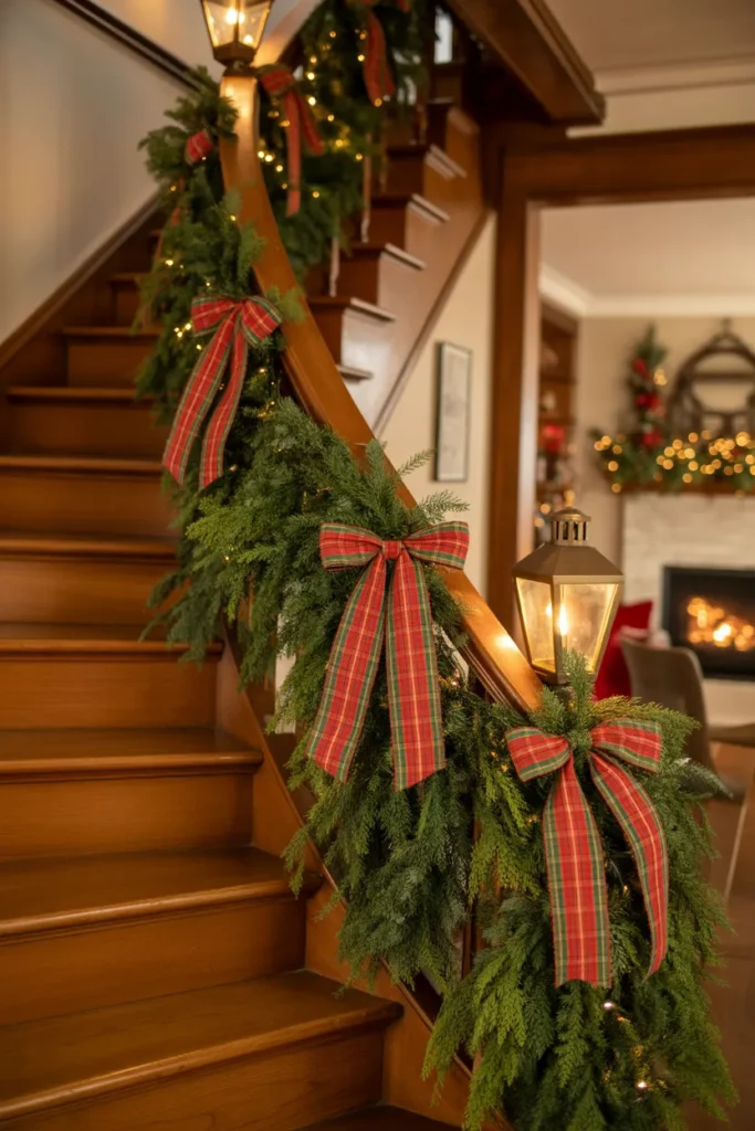 21 Christmas Staircase Decorating Ideas That Wow 8 7 92