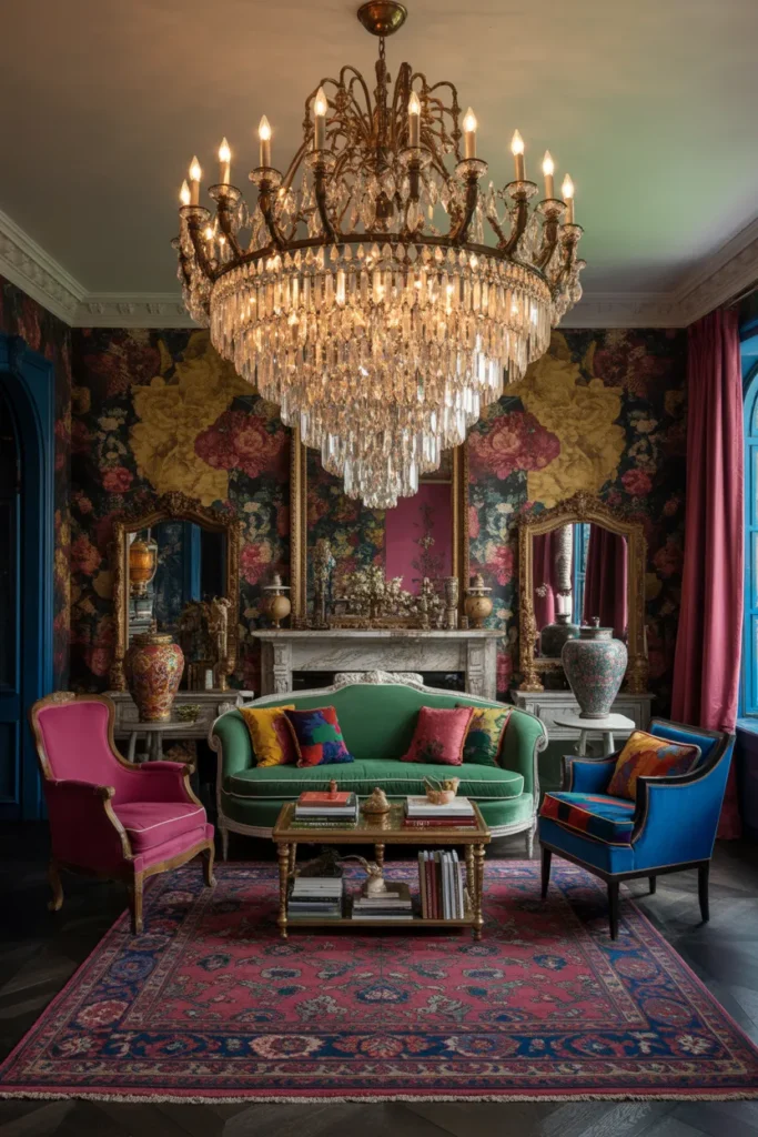 22 Maximalist Living Room Ideas with Bold Personality 9 8 96