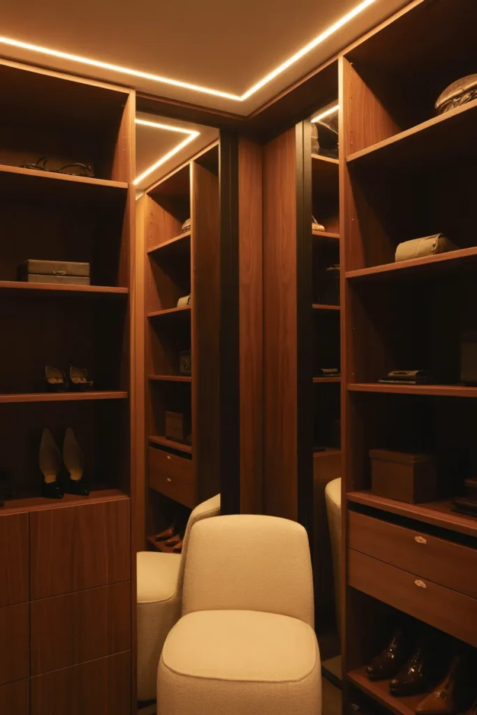 24 Warm Mid Century Modern Walk-In Wardrobe Ideas 14 13 55