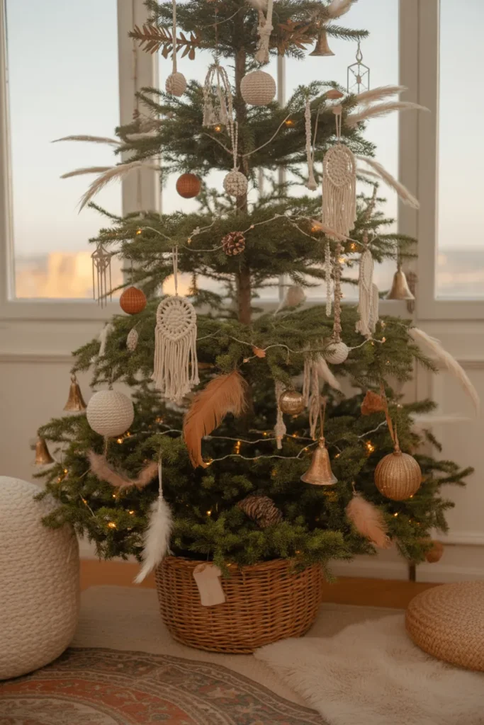 23 Boho Christmas Tree Decorating Ideas to Love 14 13 6