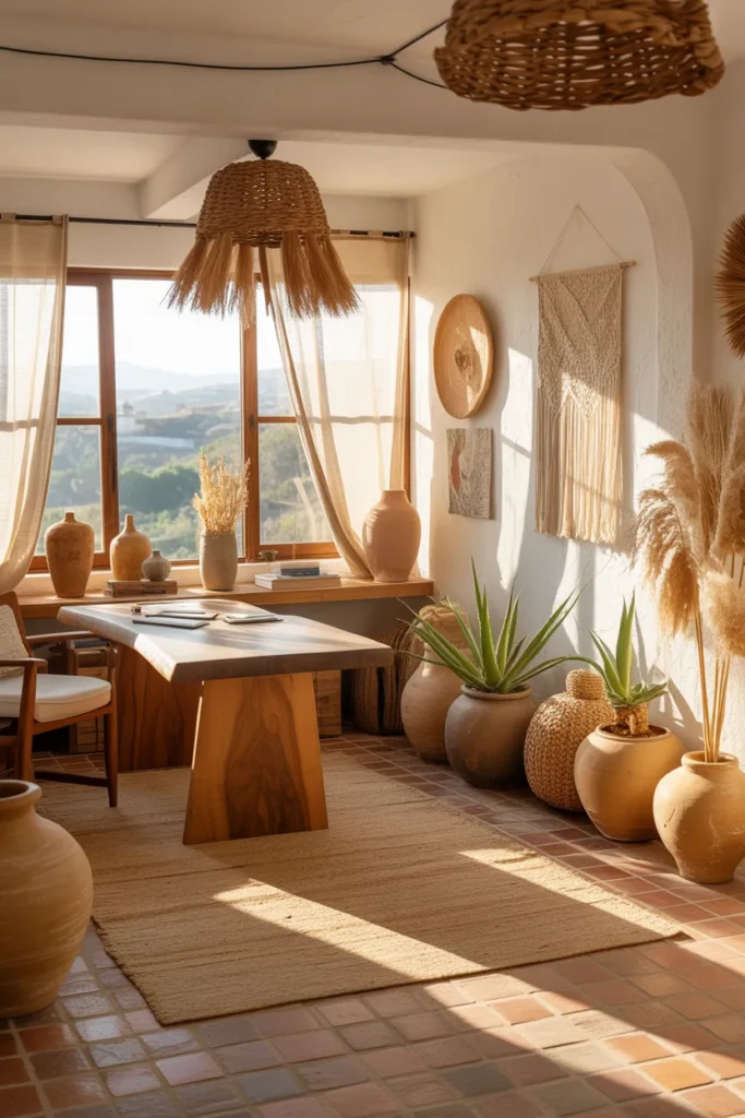 21 Ibiza Style Boho Office Ideas for Remote Work 16 15 62