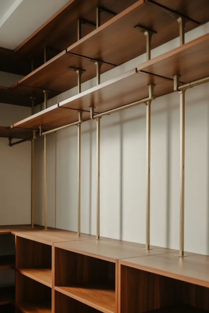 24 Warm Mid Century Modern Walk-In Wardrobe Ideas 17 16 55