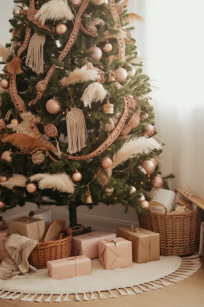 23 Boho Christmas Tree Decorating Ideas to Love 21 20 6