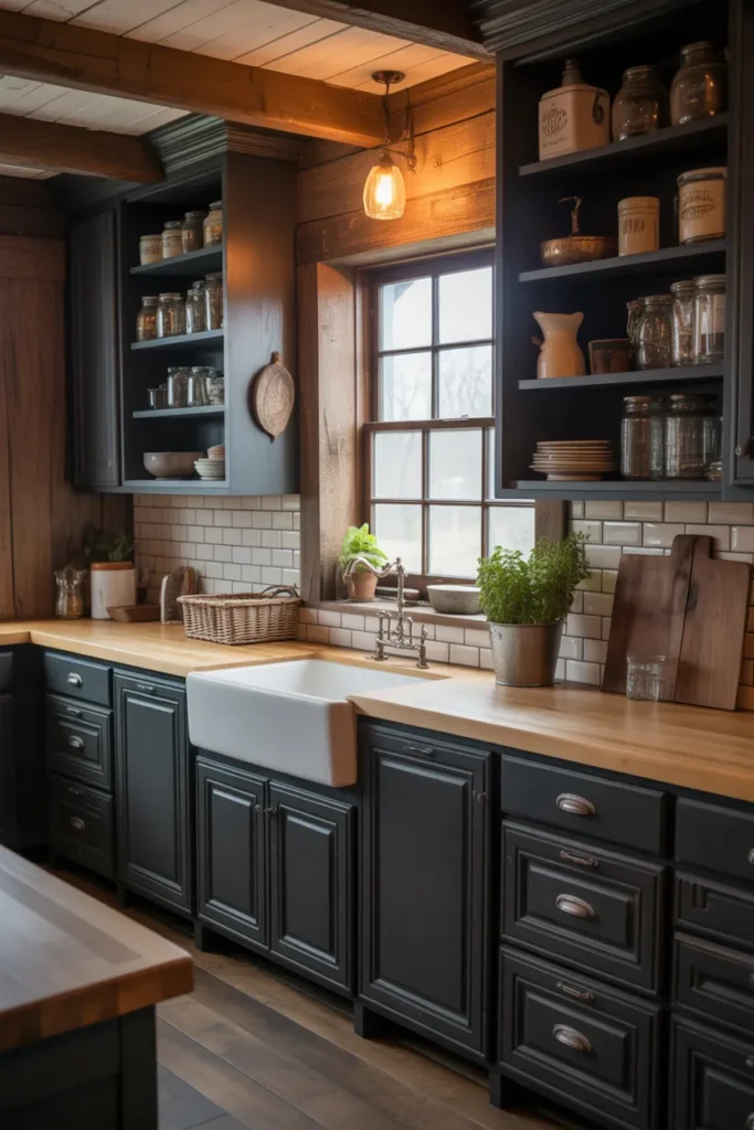 24 Black Kitchen Cabinet Ideas for a Sleek Look 22 21 3