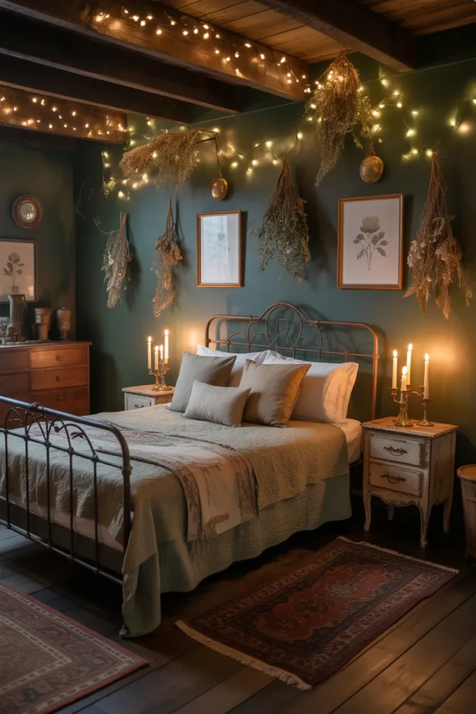 22 Dark Cottagecore Bedrooms with Moody Charm 23 22 32