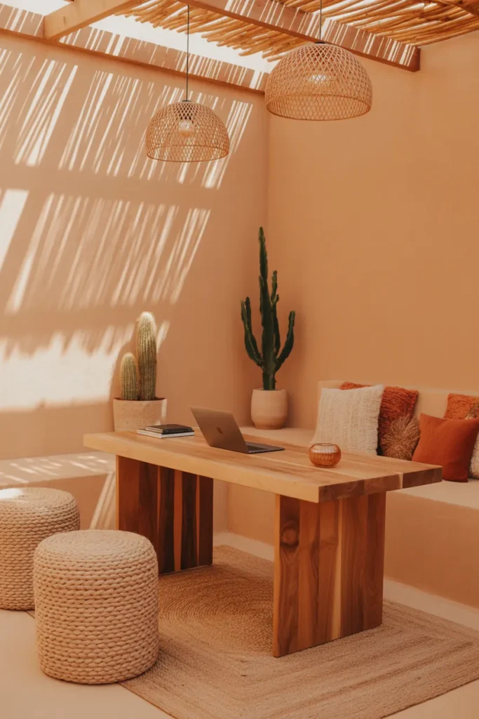 21 Ibiza Style Boho Office Ideas for Remote Work 5 4 62
