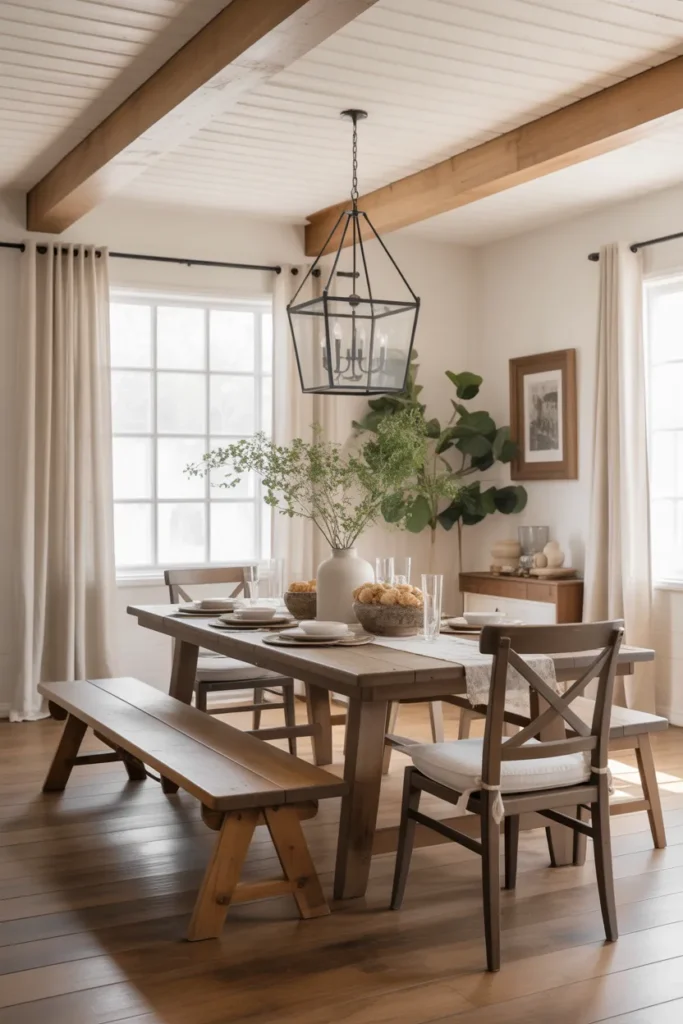 24 Modern Farmhouse Dining Room Ideas to Love 6 5 37