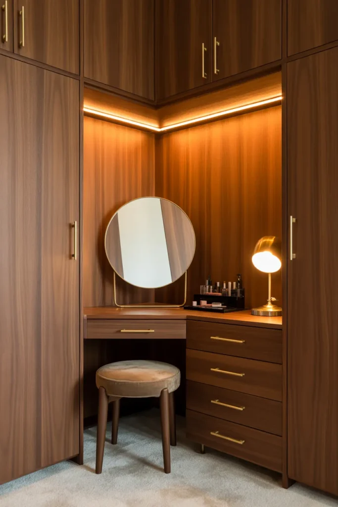 24 Warm Mid Century Modern Walk-In Wardrobe Ideas 6 5 55