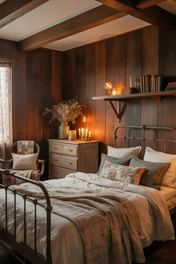 22 Dark Cottagecore Bedrooms with Moody Charm 8 7 42