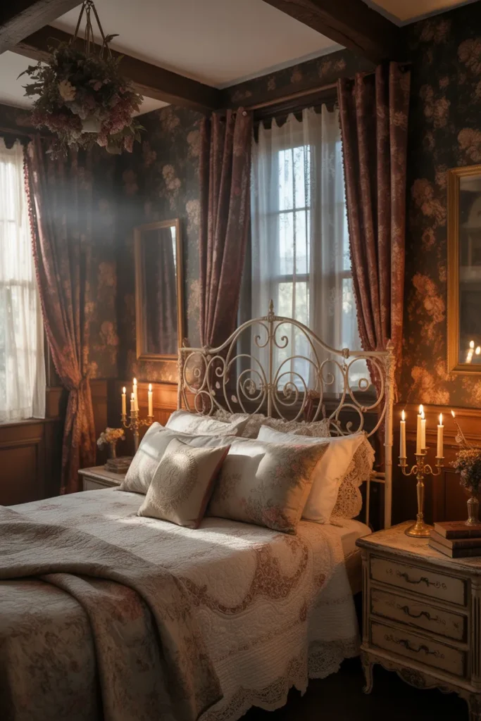 22 Dark Cottagecore Bedrooms with Moody Charm 9 8 42