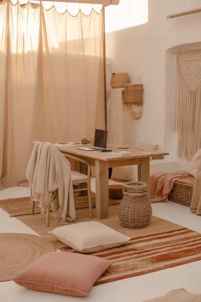 21 Ibiza Style Boho Office Ideas for Remote Work 9 8 62