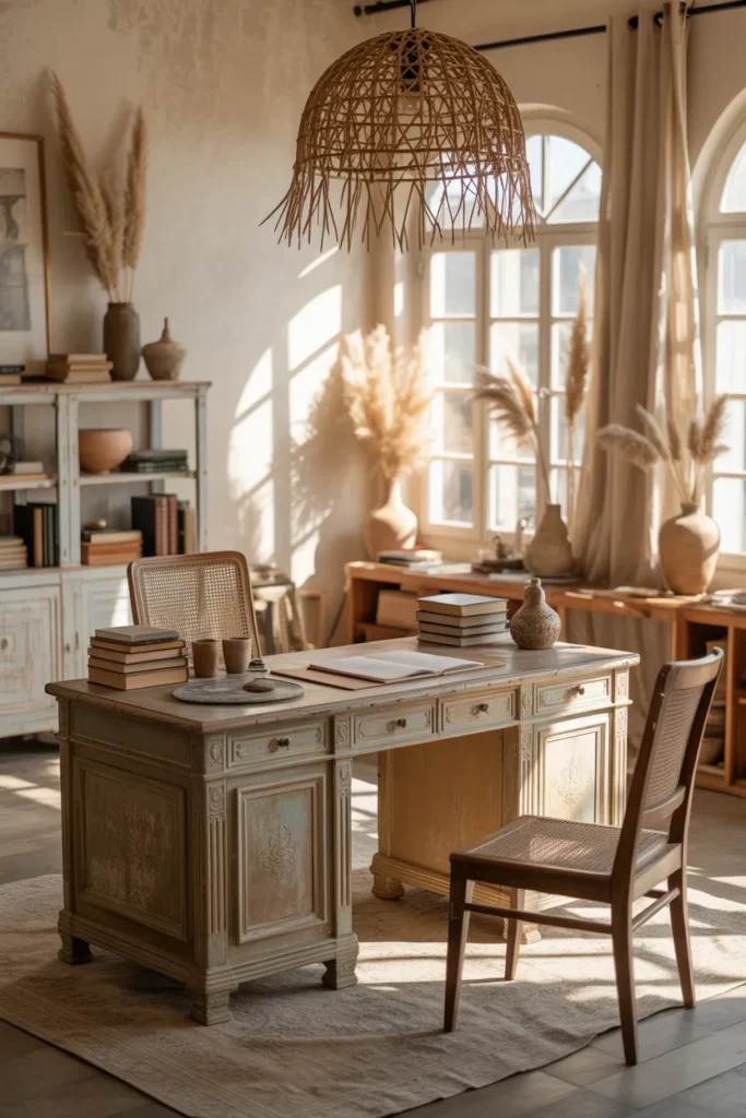 21 Ibiza Style Boho Office Ideas for Remote Work 10 9 62
