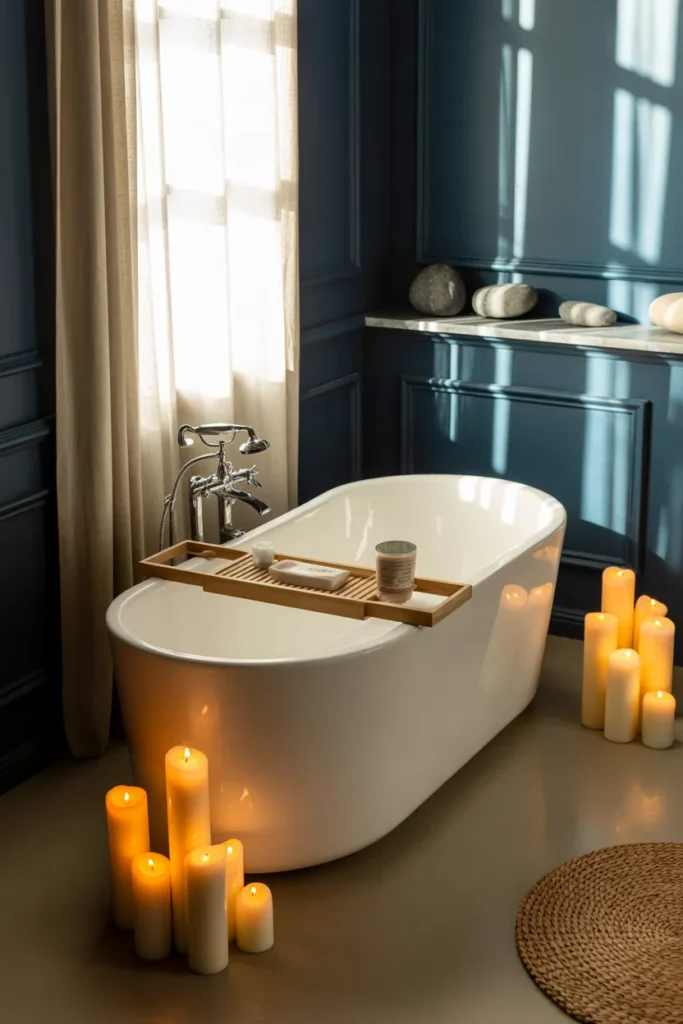 22 Navy Blue Summer Bathroom Ideas for 2026 22 21 44
