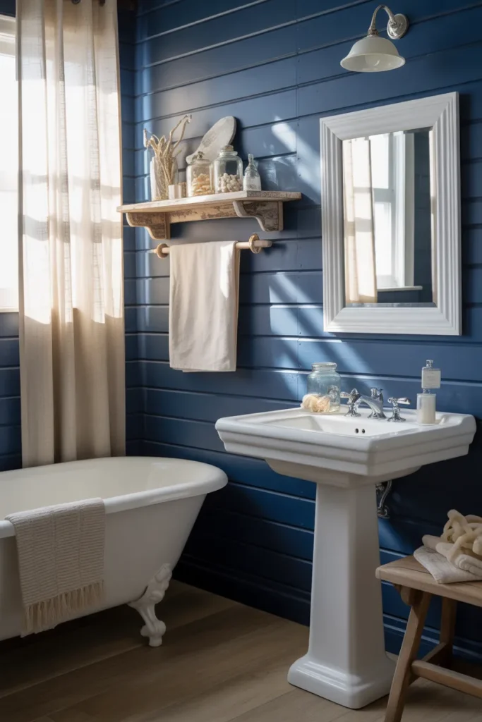 22 Navy Blue Summer Bathroom Ideas for 2026 8 7 53