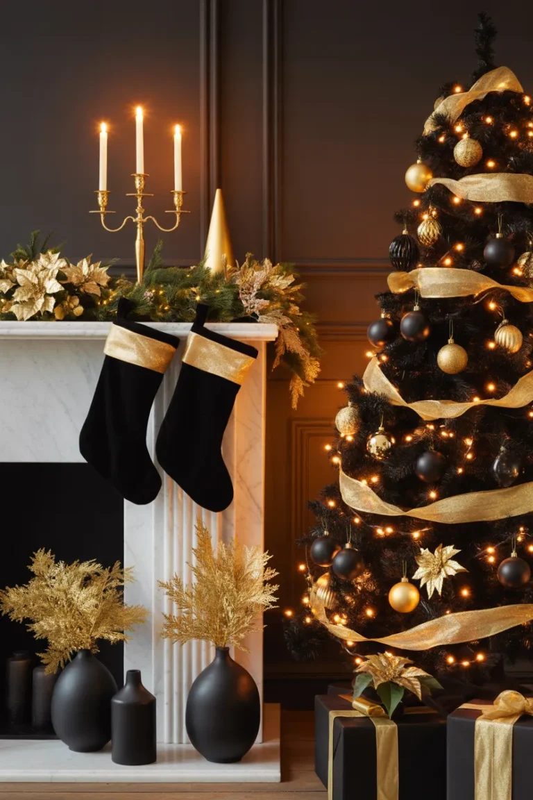 Black and Gold Christmas Decor