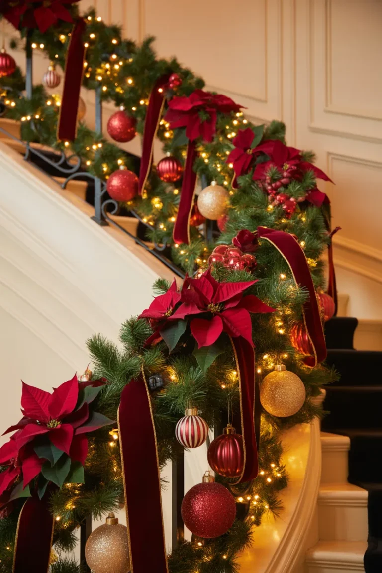Christmas Staircase Decorating