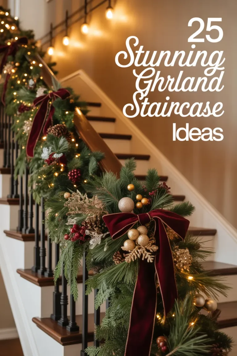 Christmas Garland Staircase