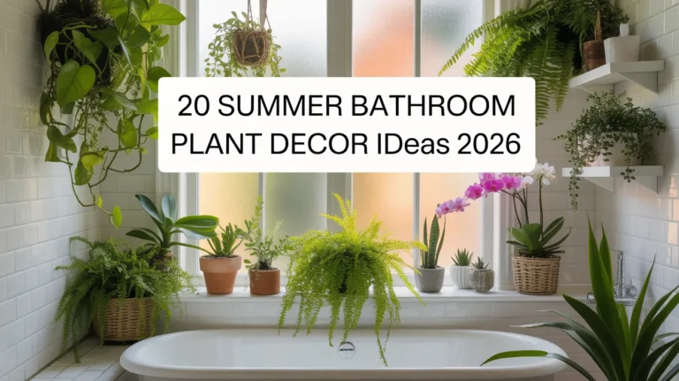 Summer Bathroom Plant Decor Ideas