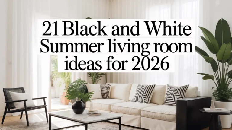 Black and White Summer Living Room