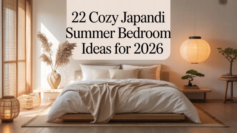 Cozy Japandi Summer Bedroom