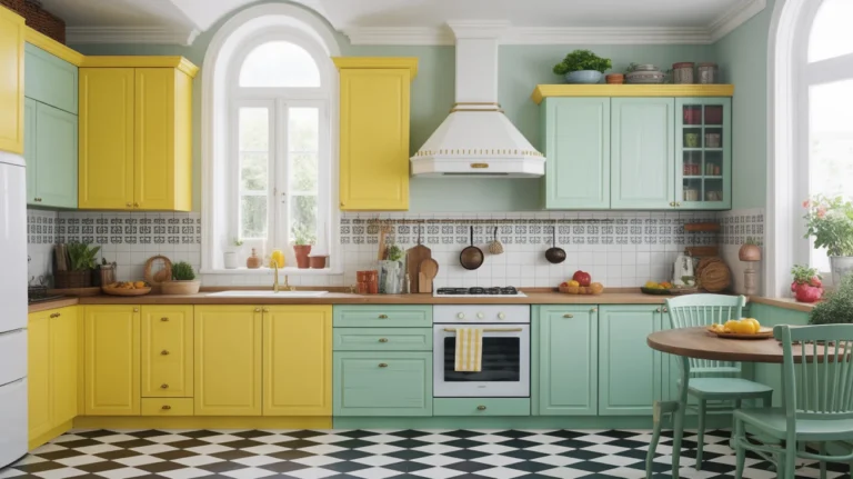 Colorful Summer Kitchen Cabinet