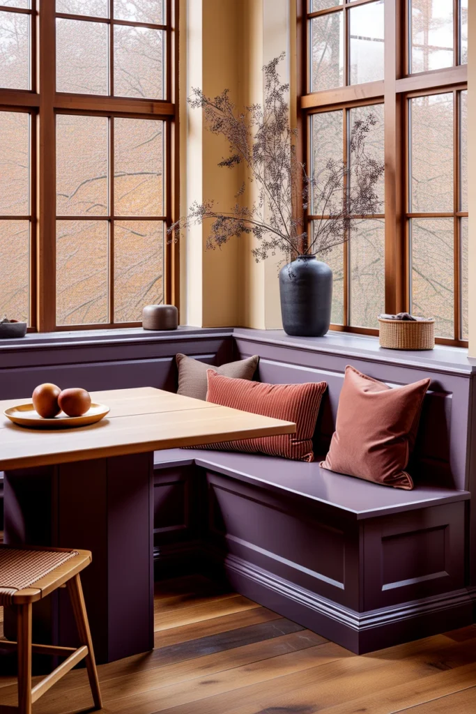 a dining nook with a built in bench pain dYWD46dAX yYtCWAVp3DRg A 4qUPbxSTSeS8D4fNZIag cover