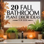 Fall Bathroom Plant Decor