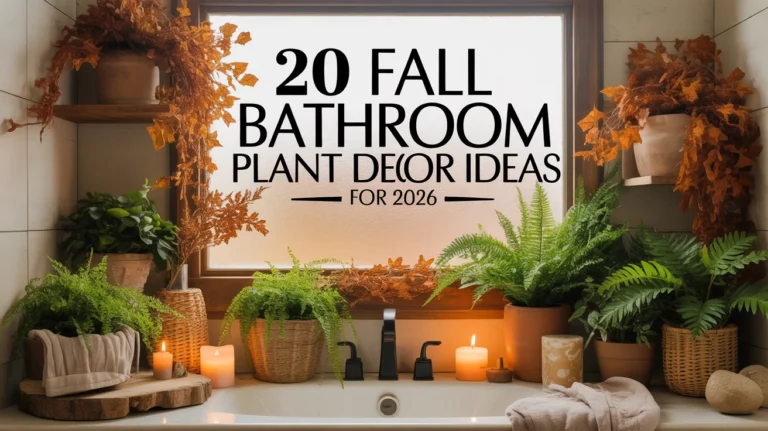 Fall Bathroom Plant Decor