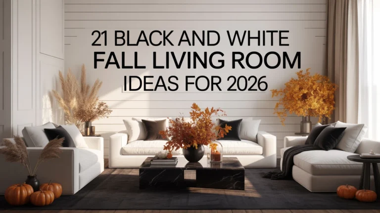 Black and White Fall Living Room