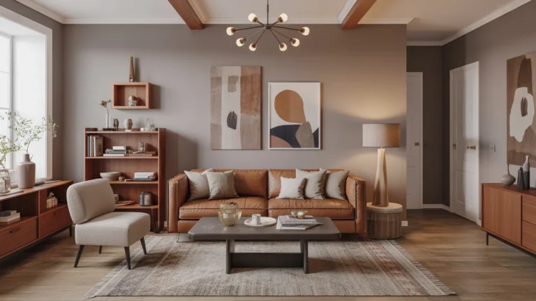 Grey and Brown Living Room
