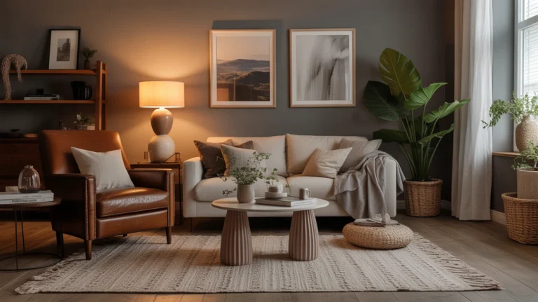 Grey and Brown Living Room