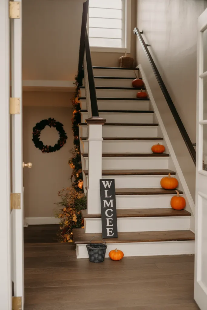 Halloween House Decoration Entry Stairs