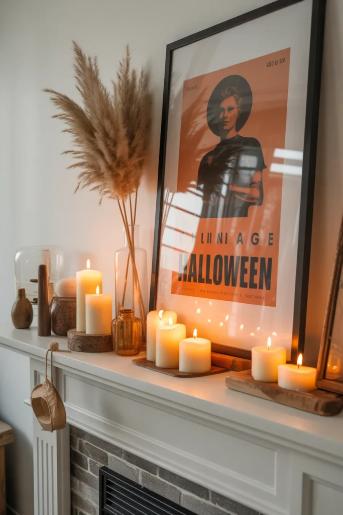 Halloween Living Room Mantel Focal Point
