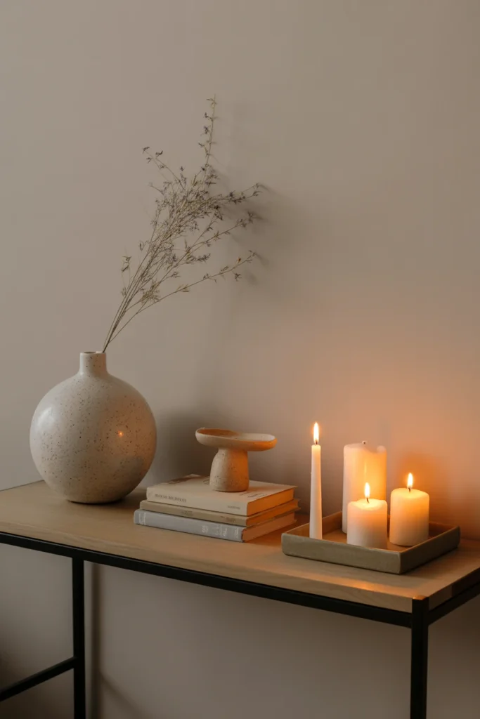 Autumn Decorating Console Table