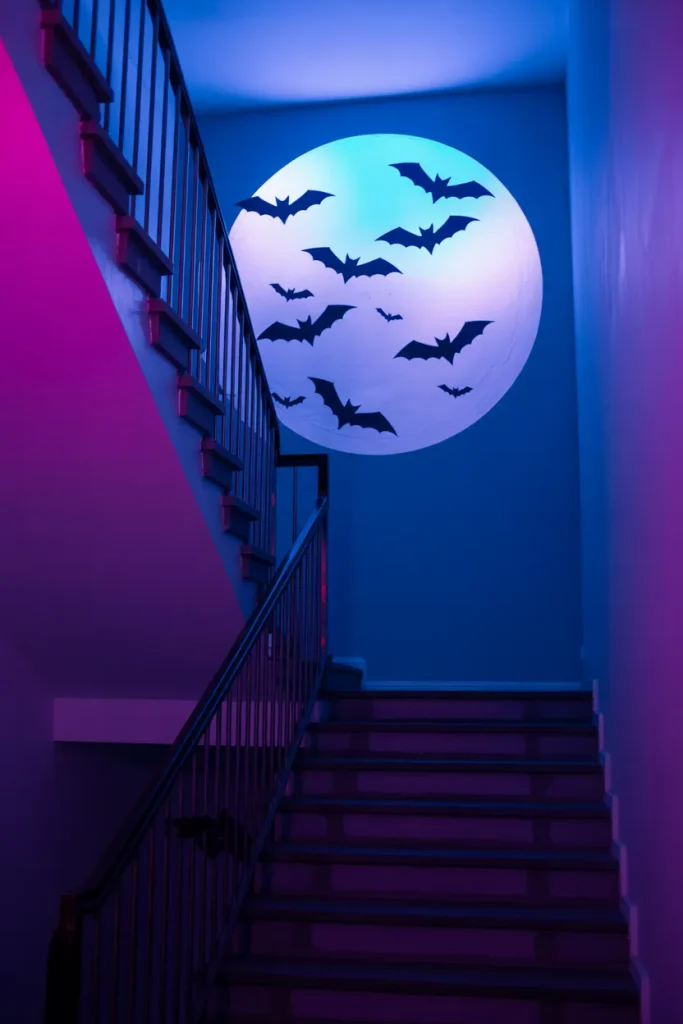 Bat Decorations Staircase Silhouette