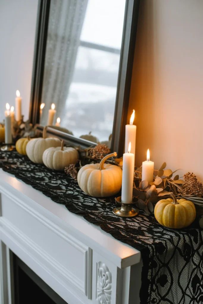 Halloween Decorating Ideas Mantel Runner