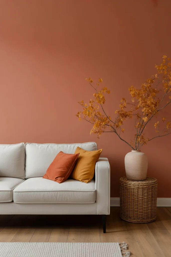 Fall Color Palette Accent Wall