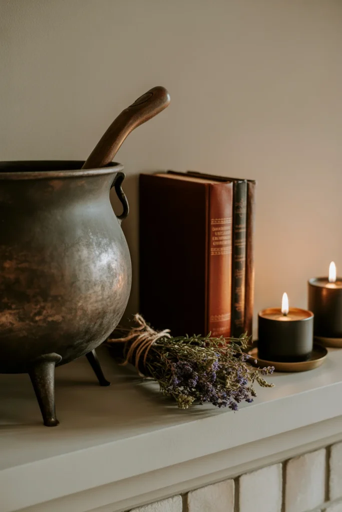 Vintage Witch Mantel Display