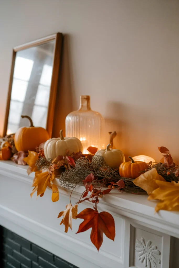Dried Autumn Leaves Garland